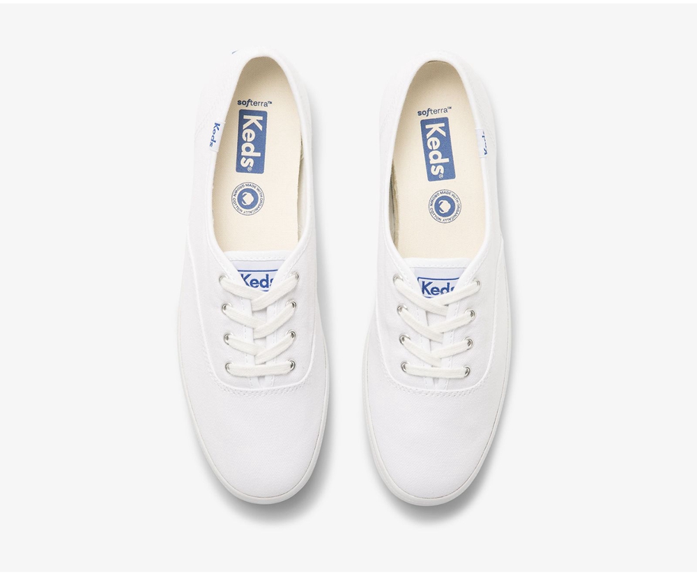 Zapatillas Keds Mujer Blancas - Champion Organic Cotton Lona - 513-WLXKPM